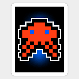 Orange Invader Magnet